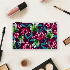 Flowers Pattern Art Texture Floral Cosmetic Bag (small)