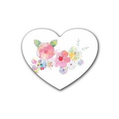 Flower-2342706 Rubber Heart Coaster (4 Pack) by lipli