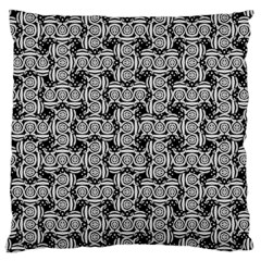 Ethnic Symbols Motif Black And White Pattern Large Cushion Case (two Sides) by dflcprintsclothing