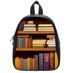 Book Nook Books Bookshelves Comfortable Cozy Literature Library Study Reading Room Fiction Entertain School Bag (small) by Maspions