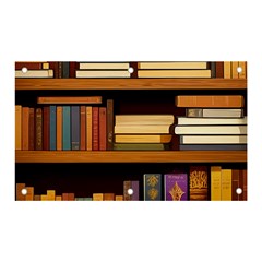 Book Nook Books Bookshelves Comfortable Cozy Literature Library Study Reading Room Fiction Entertain Banner And Sign 5  X 3 