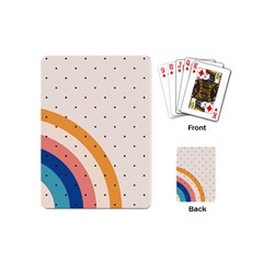 Abstract Geometric Bauhaus Polka Dots Retro Memphis Rainbow Playing Cards Single Design (mini)