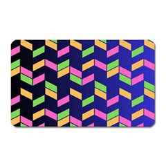 Background Pattern Geometric Pink Yellow Green Magnet (rectangular)