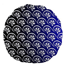 Pattern Floral Flowers Leaves Botanical Large 18  Premium Flano Round Cushions