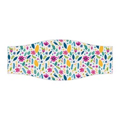 Background Pattern Leaves Pink Flowers Spring Yellow Leaves Stretchable Headband