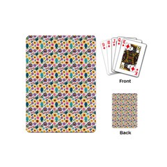 Floral Flowers Leaves Tropical Pattern Playing Cards Single Design (mini)