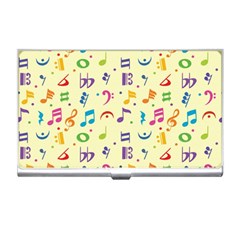 Seamless Pattern Musical Note Doodle Symbol Business Card Holder