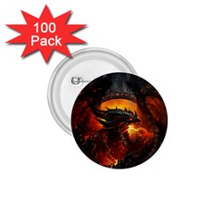 Dragon Fire Fantasy Art 1 75  Buttons (100 Pack) 