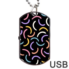 Abstract Pattern Wallpaper Dog Tag Usb Flash (two Sides)