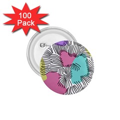 Lines Line Art Pastel Abstract Multicoloured Surfaces Art 1 75  Buttons (100 Pack) 