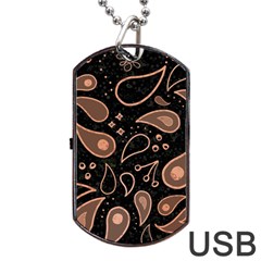 Background Beautiful Decorative Wallpaper Decor Backdrop Digital Graphic Design Trends Unique Style Dog Tag Usb Flash (two Sides) by Bedest