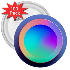 Circle Colorful Rainbow Spectrum Button Gradient 3  Buttons (100 Pack) 