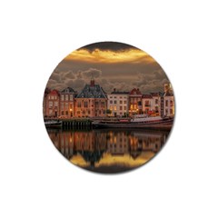 Old Port Of Maasslui Netherlands Magnet 3  (round) by Maspions