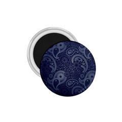 Blue Paisley Texture, Blue Paisley Ornament 1 75  Magnets by nateshop