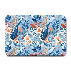 Berries Foliage Seasons Branches Seamless Background Nature Small Doormat