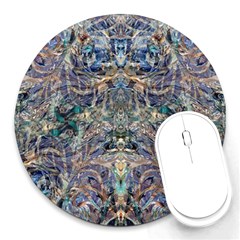 Alfabeto Round Mousepad by kaleidomarblingart