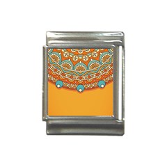 Mandala Orange Italian Charm (13mm) by goljakoff