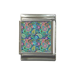 Patterns, Green Background, Texture Italian Charm (13mm)