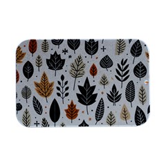 Autumn Leaves Fall Pattern Design Decor Nature Season Beauty Foliage Decoration Background Texture Open Lid Metal Box (silver)   by Maspions