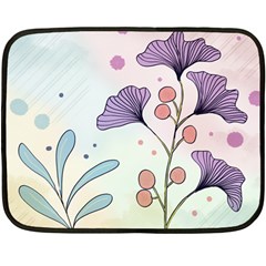 Flower Paint Flora Nature Plant Fleece Blanket (mini) by Maspions