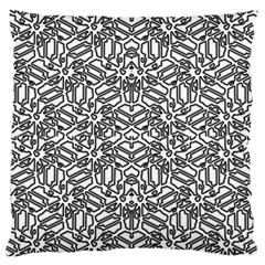 Monochrome Maze Design Print Standard Premium Plush Fleece Cushion Case (one Side)