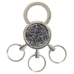 Rebel Life: Typography Black And White Pattern 3-ring Key Chain by dflcprintsclothing