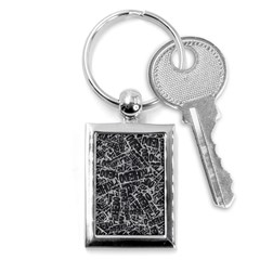 Rebel Life: Typography Black And White Pattern Key Chain (rectangle) by dflcprintsclothing