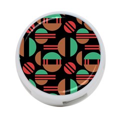 Abstract Geometric Pattern 4-port Usb Hub (one Side)