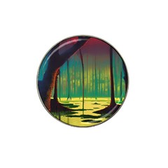 Nature Swamp Water Sunset Spooky Night Reflections Bayou Lake Hat Clip Ball Marker (10 Pack)