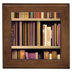 Books Bookshelves Office Fantasy Background Artwork Book Cover Apothecary Book Nook Literature Libra Framed Tile