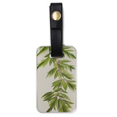 Watercolor Leaves Branch Nature Plant Growing Still Life Botanical Study Luggage Tag (one Side)