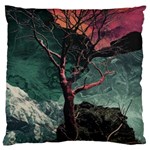 Night Sky Nature Tree Night Landscape Forest Galaxy Fantasy Dark Sky Planet Large Cushion Case (Two Sides) Back