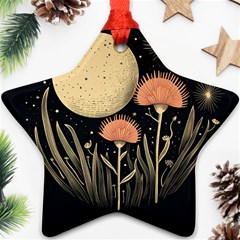 Flowers Space Star Ornament (two Sides) by Maspions