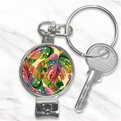 Monstera Colorful Leaves Foliage Nail Clippers Key Chain by Maspions