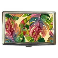 Monstera Colorful Leaves Foliage Cigarette Money Case by Maspions