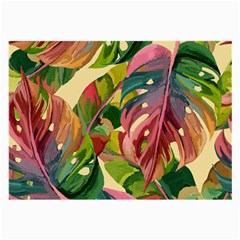 Monstera Colorful Leaves Foliage Large Glasses Cloth by Maspions