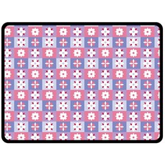 Flower Art Pattern Geometric Two Sides Fleece Blanket (large)