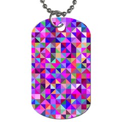 Floor Colorful Triangle Dog Tag (two Sides) by Maspions