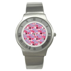 Scandinavian Abstract Pattern Stainless Steel Watch