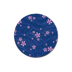 Flowers Floral Background Magnet 3  (round)