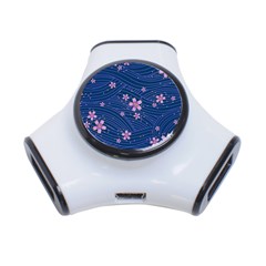 Flowers Floral Background 3-port Usb Hub