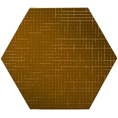 Anstract Gold Golden Grid Background Pattern Wallpaper Wooden Puzzle Hexagon