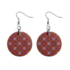 Illustrations Background Pattern Mandala Seamless Mini Button Earrings