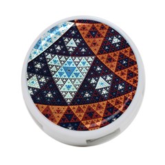 Fractal Triangle Geometric Abstract Pattern 4-port Usb Hub (one Side) by Cemarart