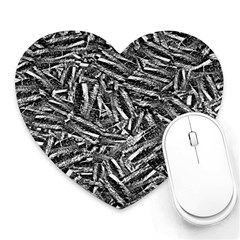 Monochrome Mirage Heart Mousepad by dflcprintsclothing