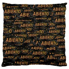 Abierto Neon Lettes Over Glass Motif Pattern Large Cushion Case (two Sides) by dflcprintsclothing