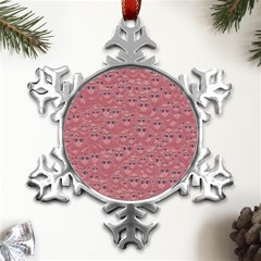 Sweet Emoji Canvas Print Pattern Metal Small Snowflake Ornament