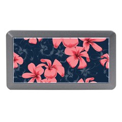 5902244 Pink Blue Illustrated Pattern Flowers Square Pillow Memory Card Reader (mini) by BlackRoseStore