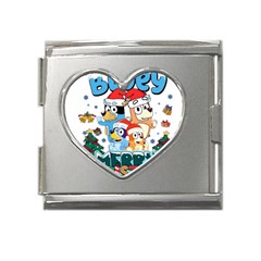 Bluey Birthday Mega Link Heart Italian Charm (18mm) by avitendut