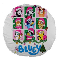 Bluey Christmas Large 18  Premium Flano Round Cushions